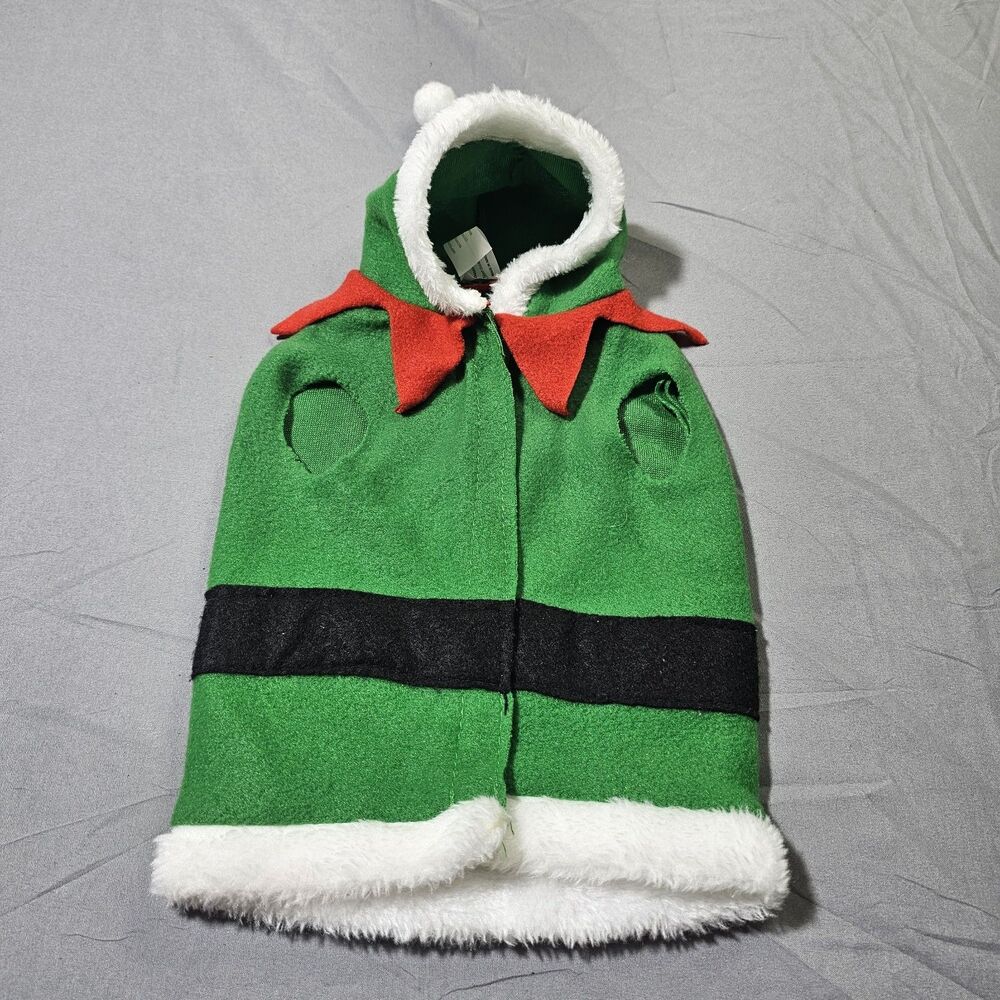 Pet/ Dog Costume 11" Green Elf w/ Hoodie by Momentum Brands Brand